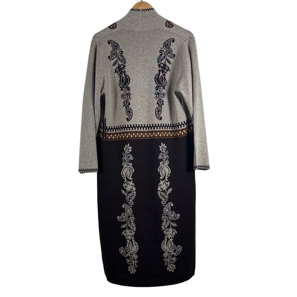 MAXSPORT Women's Cardigan Embroidered Pockets Boho Midi Long Sweater Size S - Picture 3 of 12